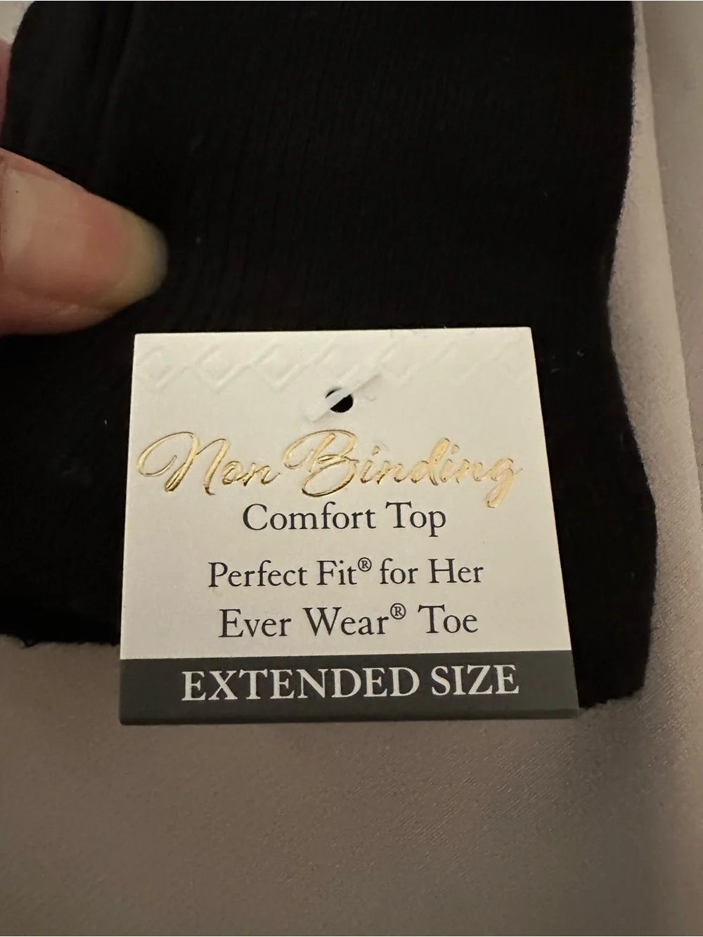 Gold Toe Women’s Black Non-Binding Crew Socks - Extended Size